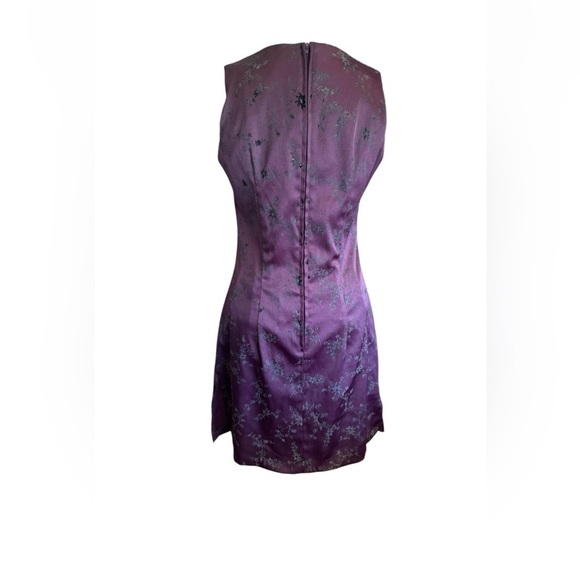 Vtg City Triangles Velvet Floral Mini Dress Glitter Y2K Whimsigoth Fairy READ - Picture 4 of 11